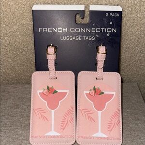 French Connection Blush Pink Cocktail Luggage Tags